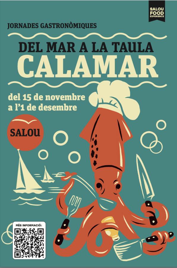 Cartel de las Jornadas Gastronómicas del Calamar de Salou 2024